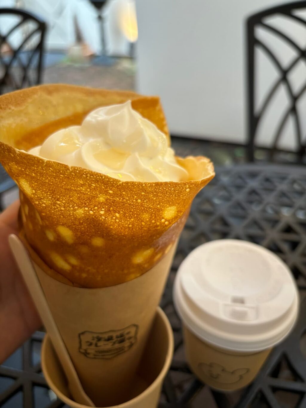 ハニー&クリームのクレープ