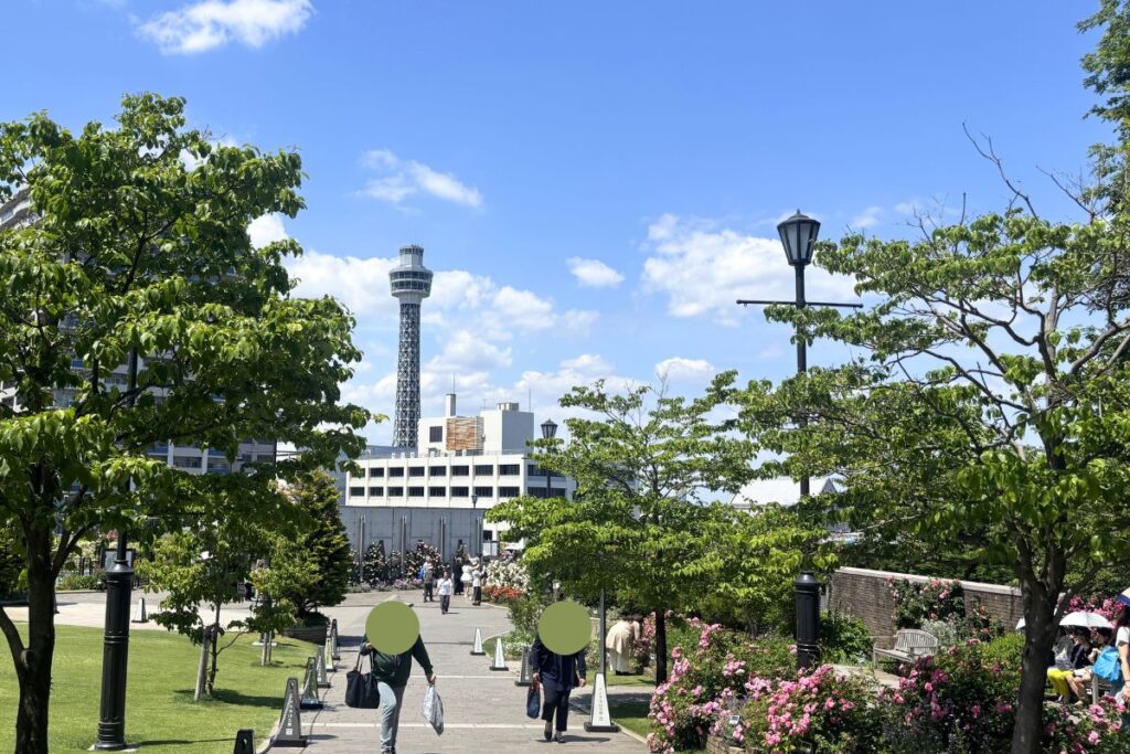 アメリカ山公園から見えるマリンタワー