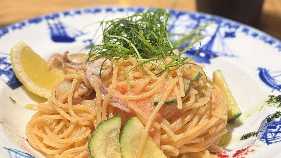 三本珈琲のパスタ